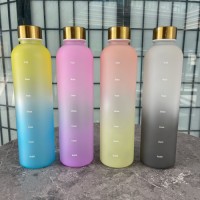 Plastic Summer water bottle production line water bottle with straw lid Outdoor sport water bottle plastic