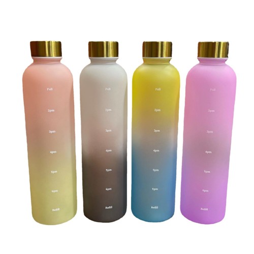 Plastic Summer water bottle production line water bottle with straw lid Outdoor sport water bottle plastic
