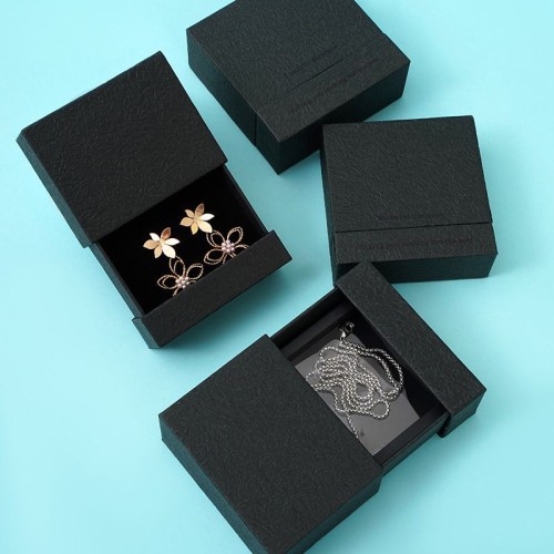 Drawer Type Box PE Film Suspension Box Ring Earring Necklace Bracelet Jewelry Packaging Box