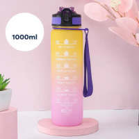 1000ml Sports Kettle Multi Colors Food Grade Plastic Water Bottle