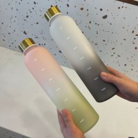 Plastic Summer water bottle production line water bottle with straw lid Outdoor sport water bottle plastic
