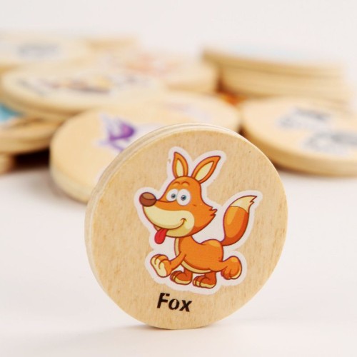 Kids Cartoon Animal Memory Chess Thinking Training Children Montessori Educational Wooden Toys